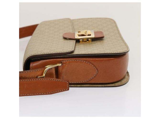 Céline CELINE Borsa a tracolla in tela macadam Beige Auth 73295 - vista 3