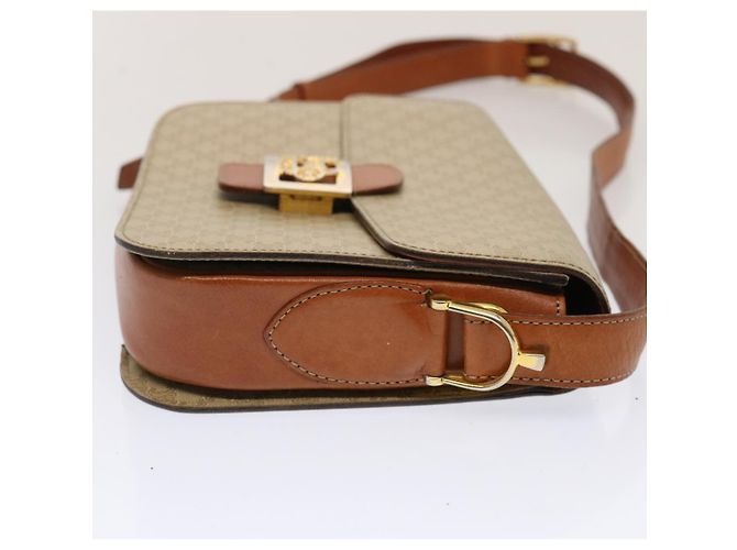 Céline CELINE Borsa a tracolla in tela macadam Beige Auth 73295 - vista 4