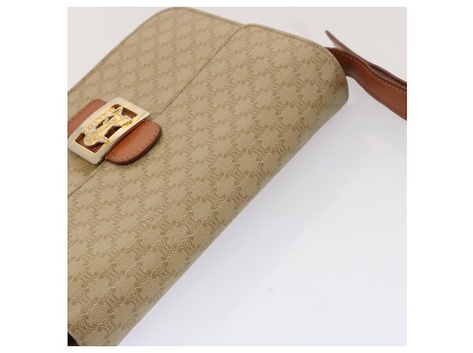 Céline CELINE Borsa a tracolla in tela macadam Beige Auth 73295 - vista 6