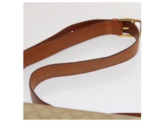 Céline CELINE Borsa a tracolla in tela macadam Beige Auth 73295 - vista 8