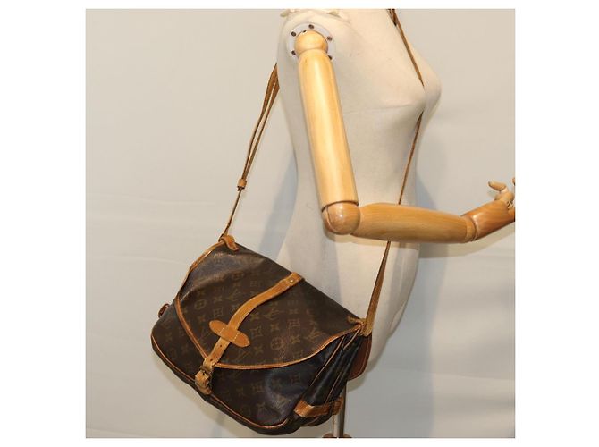 Borsa a tracolla LOUIS VUITTON Monogram Saumur 30 M42256 LV Auth 73298 Monogramma - vista 25