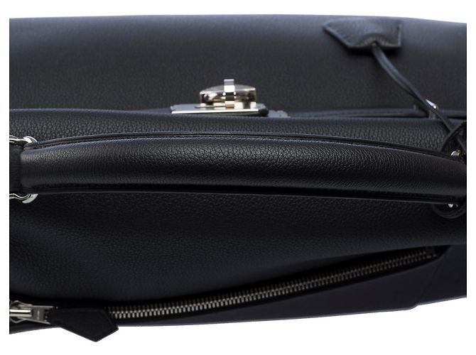 Hermès HERMES Kelly 40 Bag in Black Leather - 101900 - view 10