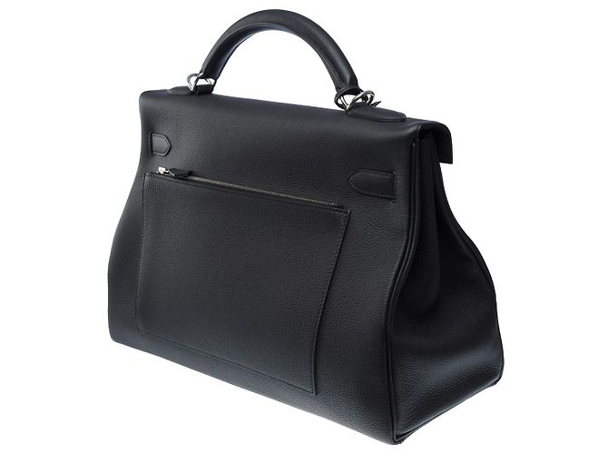 Hermès HERMES Kelly 40 Bag in Black Leather - 101900 - view 6
