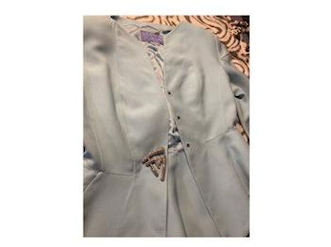 Tailleur Thierry Mugler Blazer e Gonna Azzurro Chiaro Cotone Blu chiaro - vista 2