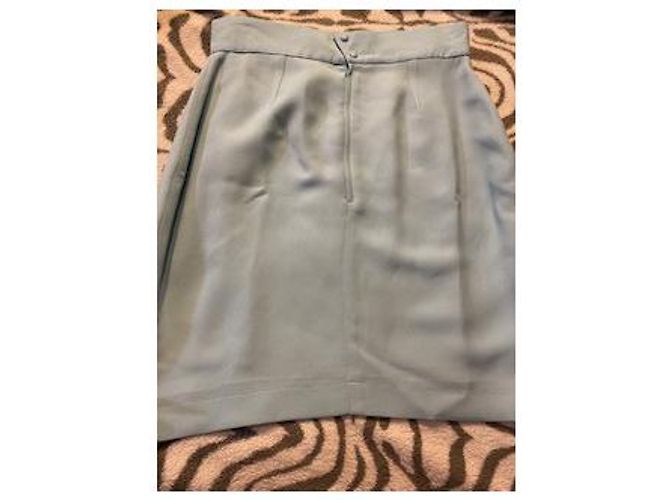 Tailleur Thierry Mugler Blazer e Gonna Azzurro Chiaro Cotone Blu chiaro - vista 3
