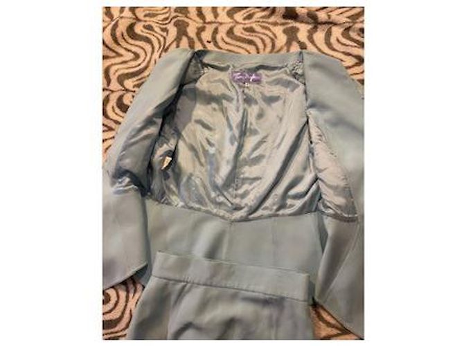 Tailleur Thierry Mugler Blazer e Gonna Azzurro Chiaro Cotone Blu chiaro - vista 9