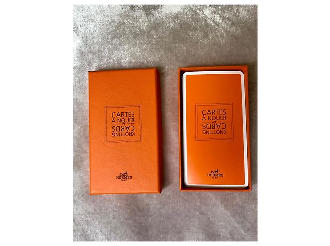 Hermès Knotenkarten Nr. 4 Orange - Ansicht 3