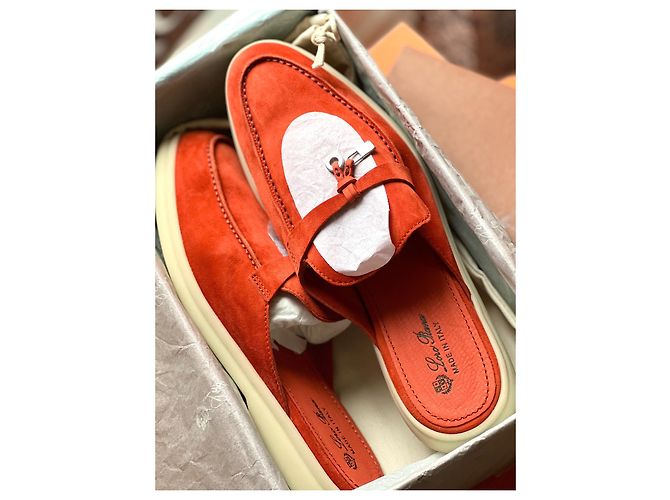 Loro Piana Babouches Charms Walk 40,5 Arancione - vista 2