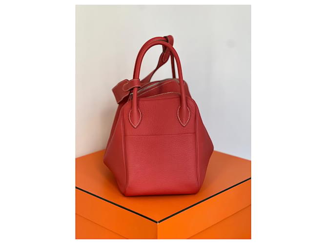 Borsa Hermès Lindy 34 Rossa Rosso - vista 3