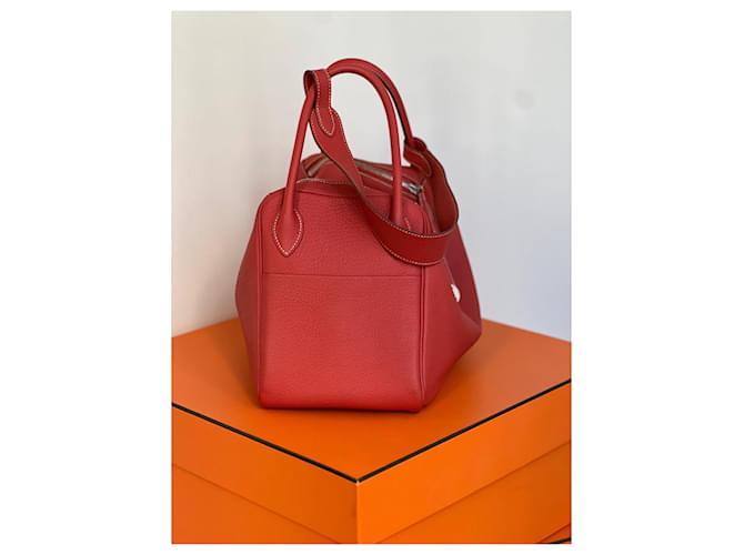 Borsa Hermès Lindy 34 Rossa Rosso - vista 5