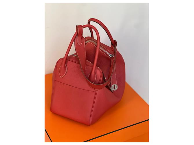 Borsa Hermès Lindy 34 Rossa Rosso - vista 6