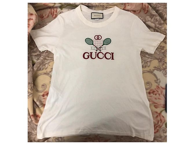 T-shirt Gucci in cotone bianca Bianco - vista 2