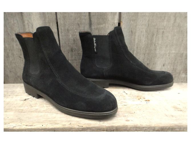 botines Salvatore Ferragamo talla 38,5 Negro - vista 3