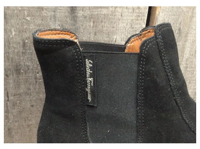 botines Salvatore Ferragamo talla 38,5 Negro - vista 7