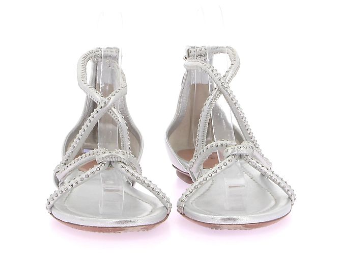 Sandali Alaïa T.EU 36 Pelle Argento - vista 4