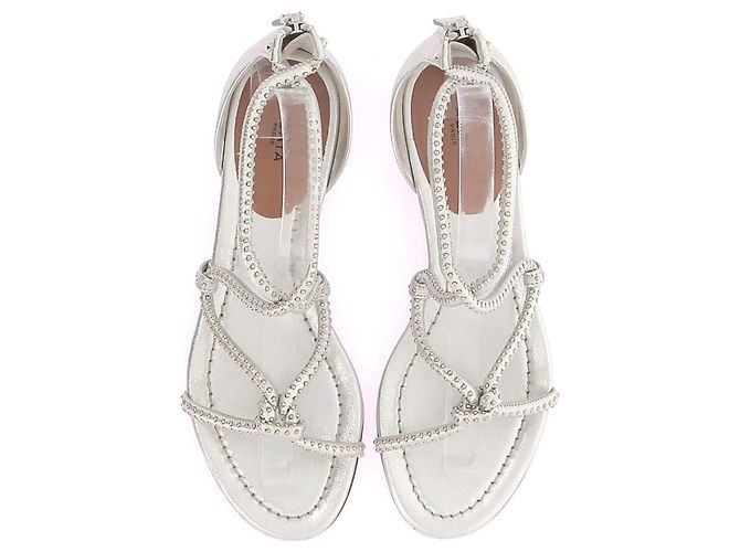 Sandali Alaïa T.EU 36 Pelle Argento - vista 6