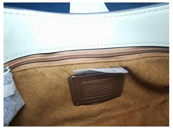 Sac à main Coach en cuir vert effet python Vert clair Bijouterie argentée - vue 12