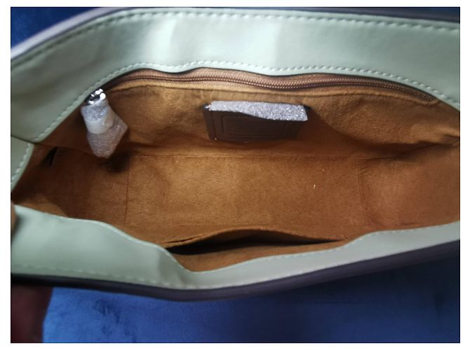 Sac à main Coach en cuir vert effet python Vert clair Bijouterie argentée - vue 13
