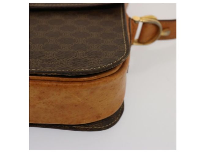 Céline CELINE Macadam Canvas Umhängetasche PVC Braun Auth 73006 - Ansicht 15