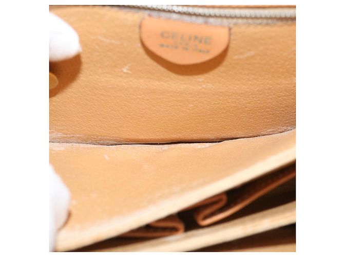 Céline CELINE Macadam Canvas Umhängetasche PVC Braun Auth 73006 - Ansicht 21