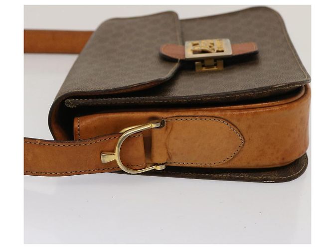 Céline CELINE Macadam Canvas Umhängetasche PVC Braun Auth 73006 - Ansicht 3