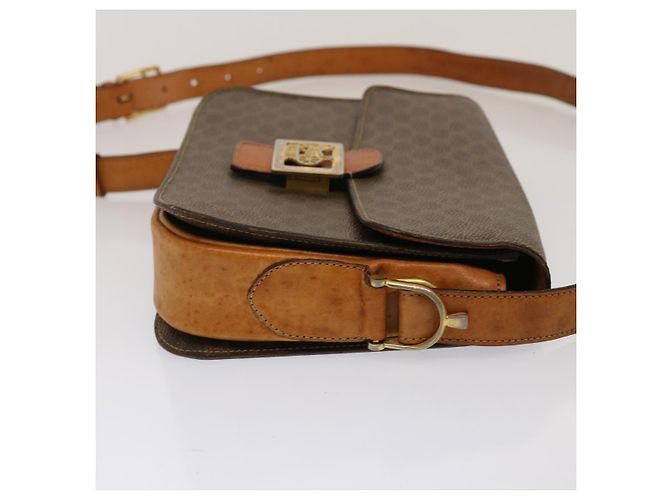 Céline CELINE Macadam Canvas Umhängetasche PVC Braun Auth 73006 - Ansicht 4