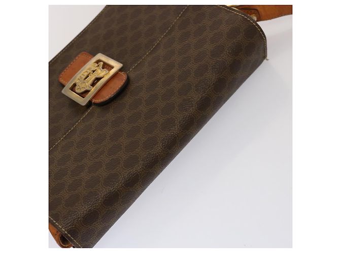Céline CELINE Macadam Canvas Umhängetasche PVC Braun Auth 73006 - Ansicht 6