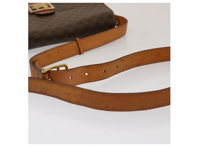 Céline CELINE Macadam Canvas Umhängetasche PVC Braun Auth 73006 - Ansicht 7