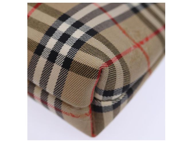 Autre Marque Burberrys Nova Check Pouch Canvas Beige Auth yk12082 - vista 16