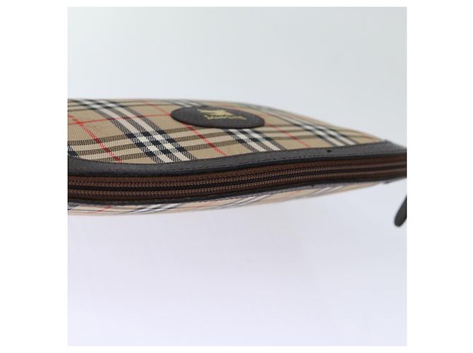 Autre Marque Burberrys Nova Check Pouch Canvas Beige Auth yk12082 - vista 5
