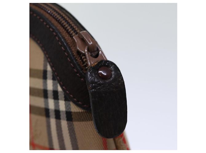 Autre Marque Burberrys Nova Check Pouch Canvas Beige Auth yk12082 - vista 8