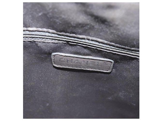 CHANEL Bolso de hombro con cadena Ice Cube Vinilo de 2 vías Plata CC Auth 71650 - vista 19