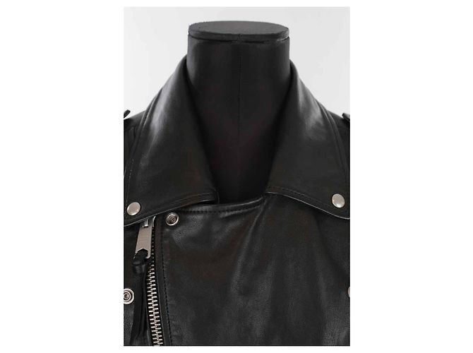 All Saints Veste en cuir - vue 2