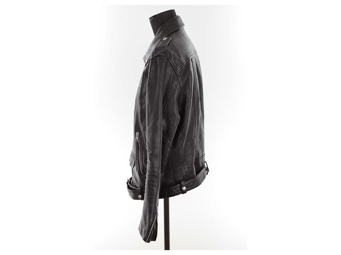 All Saints Veste en cuir - vue 3