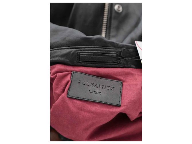 All Saints Veste en cuir - vue 5