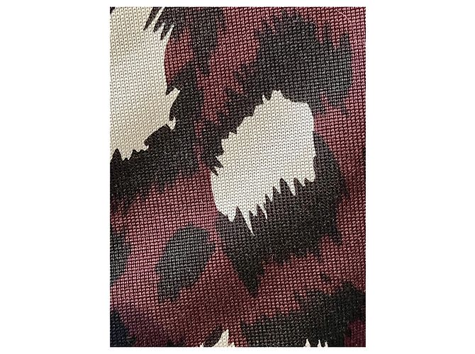 Diane Von Furstenberg Vestido de seda DvF Reina dos EUA com padrão de animal abstrato Multicor - vista 3