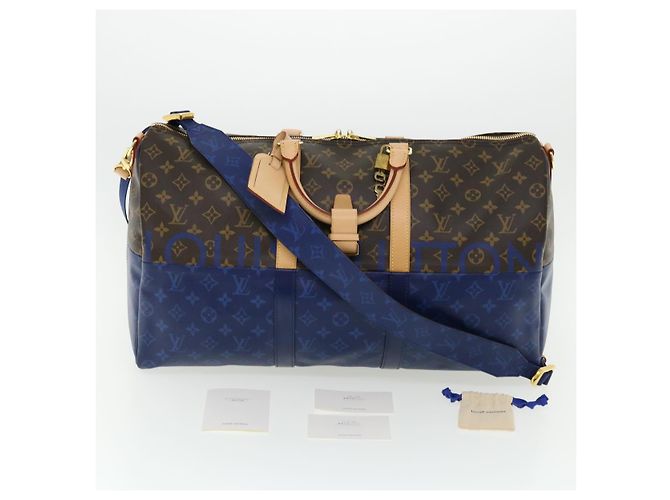 LOUIS VUITTON Monogramma diviso Keepall Bandouliere 50 Borsa Boston M43861 67497S - vista 12