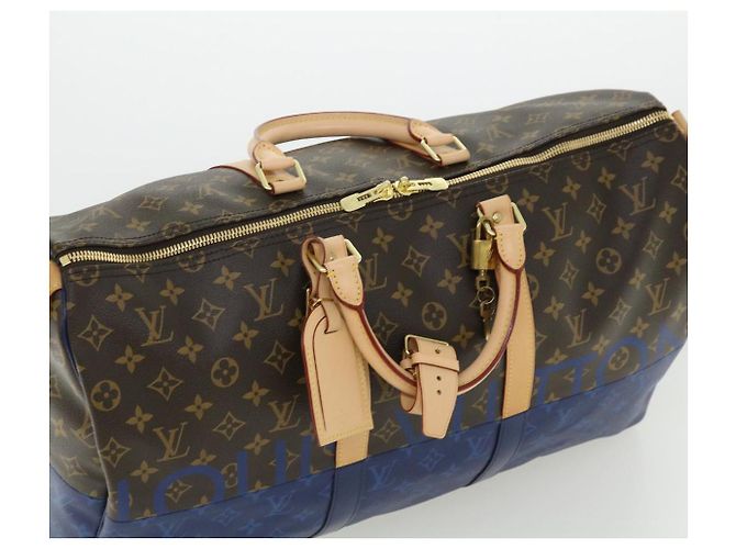 LOUIS VUITTON Monogramma diviso Keepall Bandouliere 50 Borsa Boston M43861 67497S - vista 6
