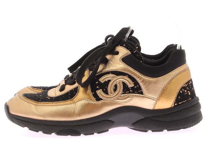 Scarpe Chanel T.EU 38.5 Pelle D'oro - vista 2