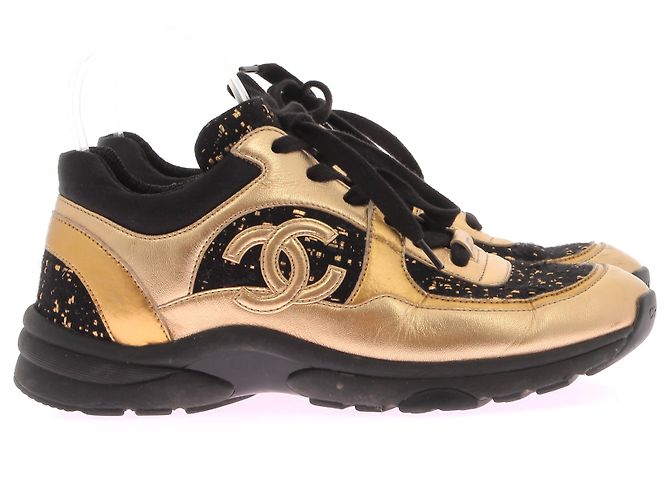 Scarpe Chanel T.EU 38.5 Pelle D'oro - vista 3