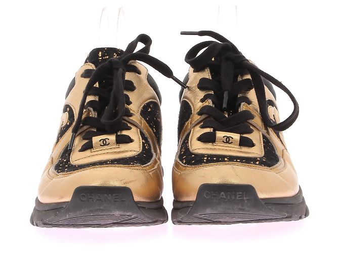 Scarpe Chanel T.EU 38.5 Pelle D'oro - vista 4