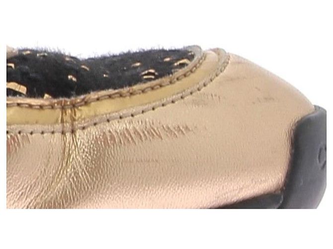 Scarpe Chanel T.EU 38.5 Pelle D'oro - vista 9