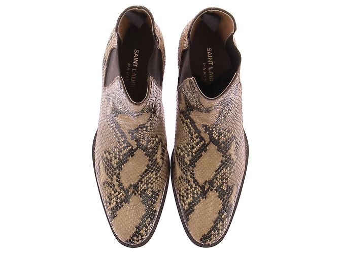 Stivaletti Saint Laurent T.EU 38 Pelle Beige - vista 6