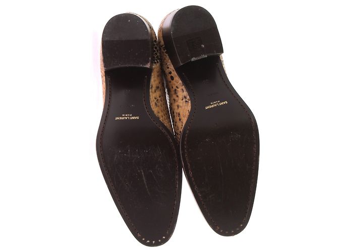 Stivaletti Saint Laurent T.EU 38 Pelle Beige - vista 7