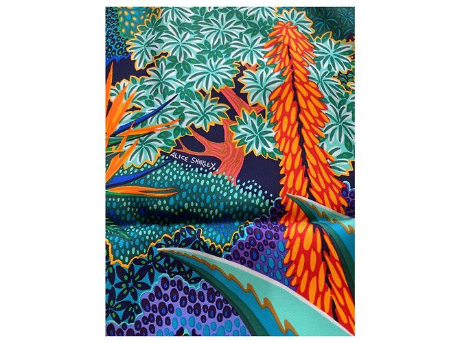 Hermès Pañuelo cuadrado de seda al 100% Mountain Zebra Alice Shirley 90. Multicolor - vista 3
