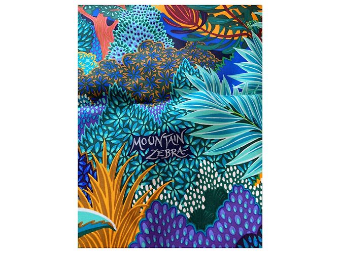 Hermès Pañuelo cuadrado de seda al 100% Mountain Zebra Alice Shirley 90. Multicolor - vista 4