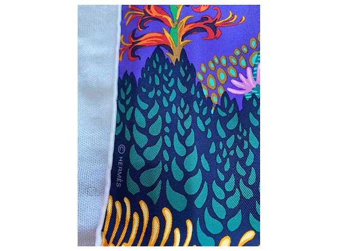 Hermès Pañuelo cuadrado de seda al 100% Mountain Zebra Alice Shirley 90. Multicolor - vista 5