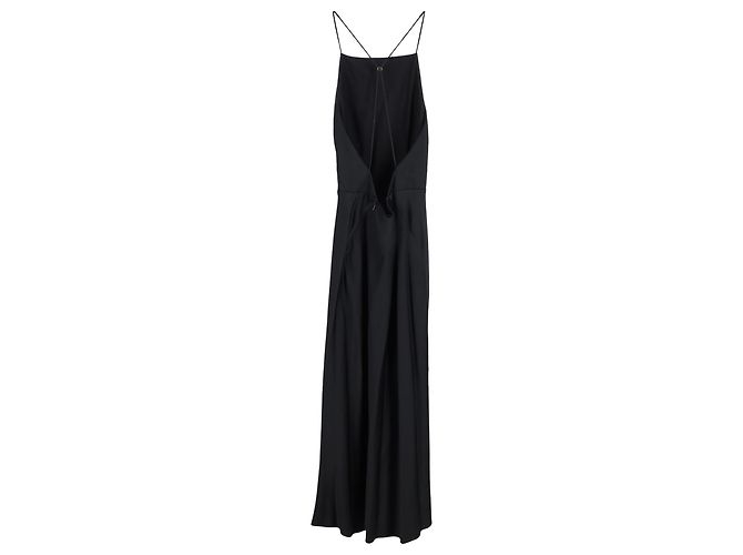 Jason Wu – Abendkleid mit schmalen Trägern aus schwarzer Seide - Ansicht 2