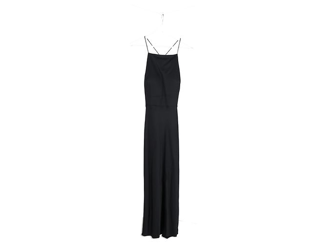 Jason Wu – Abendkleid mit schmalen Trägern aus schwarzer Seide - Ansicht 4