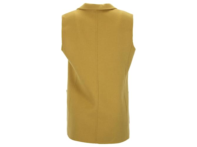 Max Mara – Gefütterte Weste aus gelber Wolle - Ansicht 3